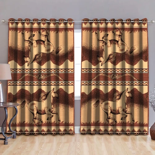 Native American Pattern Blackout Thermal Grommet Window Curtains Pi30052020
