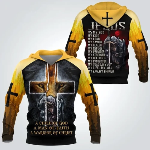 Knight God Jesus 3D All Over Printed Shirt Hoodie For Men And Women MP933
