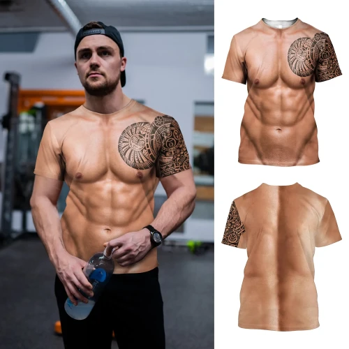 Muscle Tattoo 3D All Over Printed T-Shirt Pi28072002