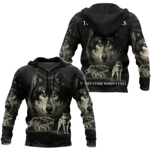 Darkness Wolf 3D All Over Printed Hoodie Shirt For Men and Women HAC080901