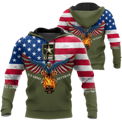 US Army Eagle 3D All Over Printed Hoodie Shirt For Men And Women HAC150902