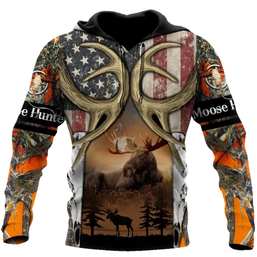 Moose Hunting 3D All Over Printed Hoodie Shirt MP15092003