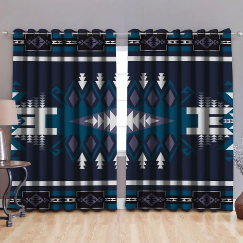 Native American Pattern Blackout Thermal Grommet Window Curtains Pi30052003