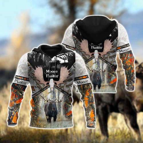 Camo Moose Hunting 3D All Over Printed Hoodie Shirt For Men and Women MP15092007