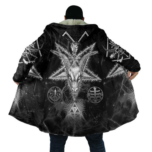 Satanic Tribal 3D All Over Printed Hooded Coat MP180304