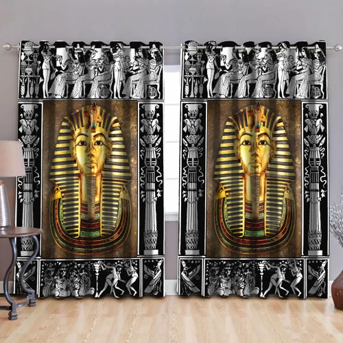 Ancient Egyptian Pharaoh Blackout Thermal Grommet Window Curtains Pi25062001