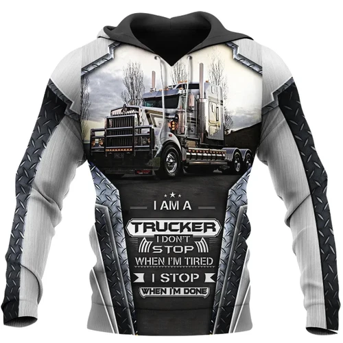 I am Trucker Hoodie T Shirt Sweatshirt for Men & Women NM