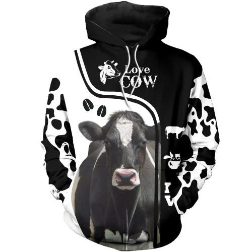 Dairy Cow Hoodie T-Shirt Sweatshirt for Men and Women NM121103
