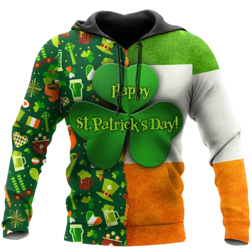 Happy St Patrick's Day Irish Hoodie T-Shirt Sweatshirt for Men and Women Pi170201