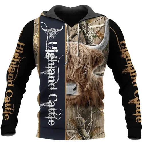 Highland Cattle Cow Hoodie T-Shirt Sweatshirt for Men and Women NM121105