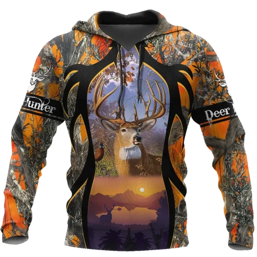 Camo Deer Hunting Hoodie T-Shirt Sweatshirt AZ112201 NM