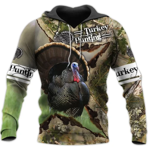 Camo Turkey Hunting Hoodie T-Shirt Sweatshirt for Men and Women NM151103