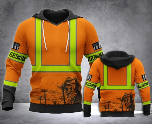 Electrician & Lineman Hoodie T Shirt Sweatshirt For Men and Women NM220304