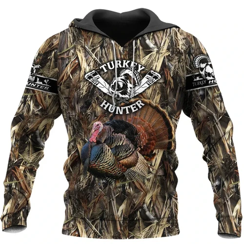 Camo Turkey Hunting Hoodie T-Shirt Sweatshirt for Men and Women NM151105
