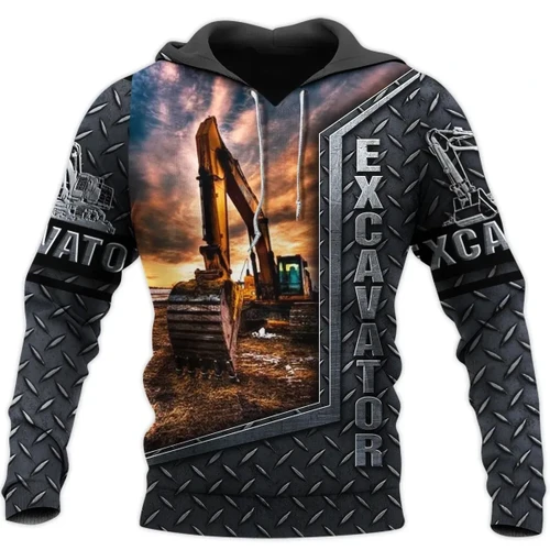 Excavator Heavy Equipment Hoodie T-Shirt Sweatshirt for Men and Women NM180203