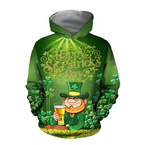 Happy St Patrick's Day Irish Hoodie T-Shirt Sweatshirt for Men and Women Pi170205