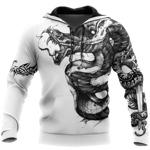 Snake Tattoo Hoodie T Shirt For Men and Women HAC210501
