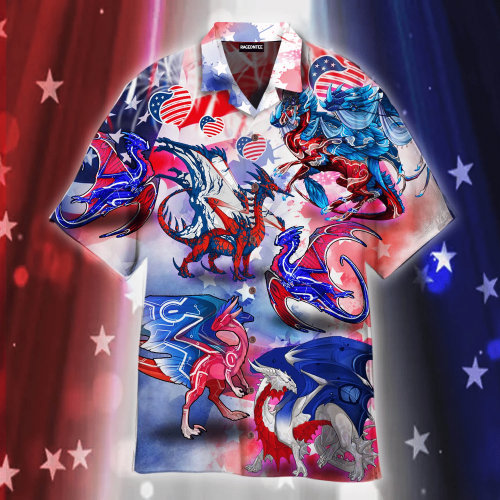 American Dragon Flag Hawaiian Shirt | For Men & Women | Adult | WT1408