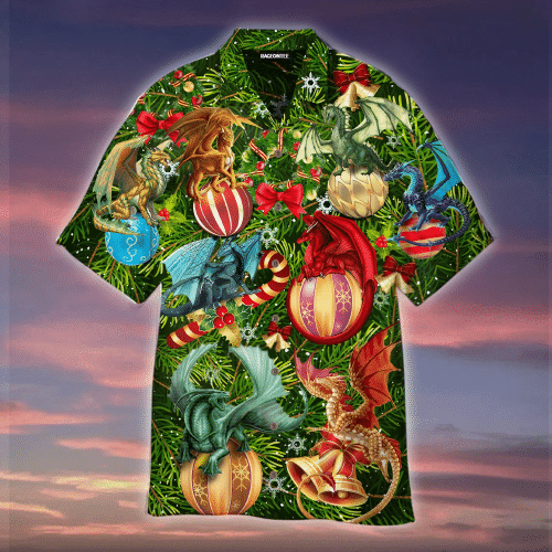 Christmas Dragon Under The Mistletoe Hawaiian Shirt | For Men & Women | Adult | WT1148
