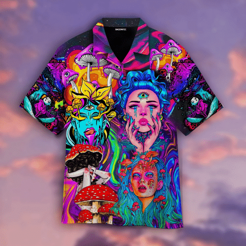 Beauty Psychic Hippies Mushroom Hawaiian Shirt | For Men & Women | Adult | WT1405