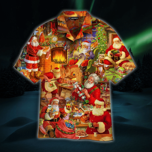 Enjoy Christmas Night With Santa Claus Hawaiian Shirt | For Men & Women | Adult | WT1543