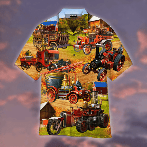 Steampunk Fire Truck Hawaiian Shirt | For Men & Women | Adult | WT1034