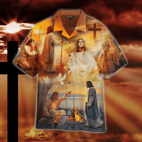 Jesus And Sunset Hawaiian Shirt | For Men & Women | Adult | WT1505