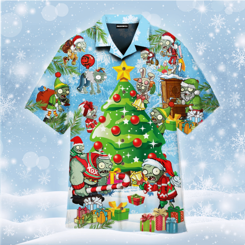 Plant And Christmas Zombie Hawaiian Shirt | For Men & Women | Adult | WT1155