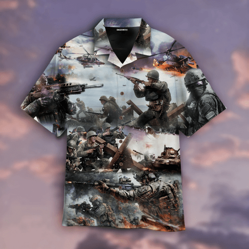 Us Veteran Soldier American Hawaiian Shirt | For Men & Women | Adult | WT1351