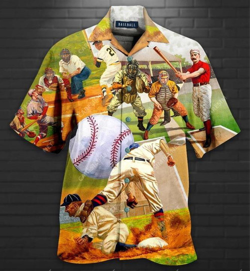 Playing Baseball Hawaiian Shirt | For Men & Women | Adult | HW2174