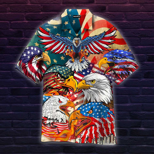 American Bald Eagle Hawaiian Shirt | For Men & Women | Adult | HW4919