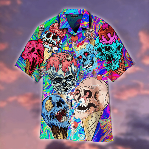 Clown Ice Cream Skull Hawaiian Shirt | For Men & Women | Adult | WT1112