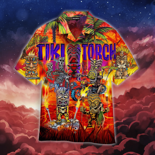 Aloha Torches Tiki Tropical Hawaiian Shirt | For Men & Women | Adult | WT1215