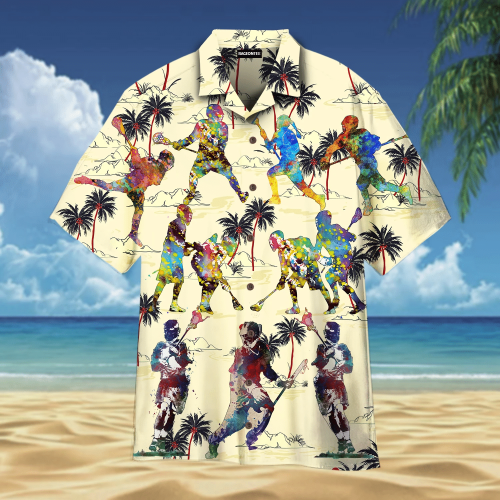 Colorful Lacrosse Player Hawaiian Shirt | For Men & Women | Adult | HW4857