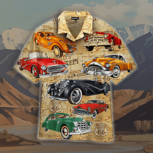 Classic Cars In The City Hawaiian Shirt | For Men & Women | Adult | WT1338