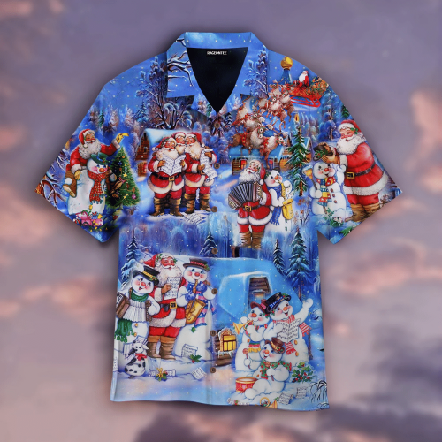 Santa And Snowman Best Friends Christmas Hawaiian Shirt | For Men & Women | Adult | WT1029