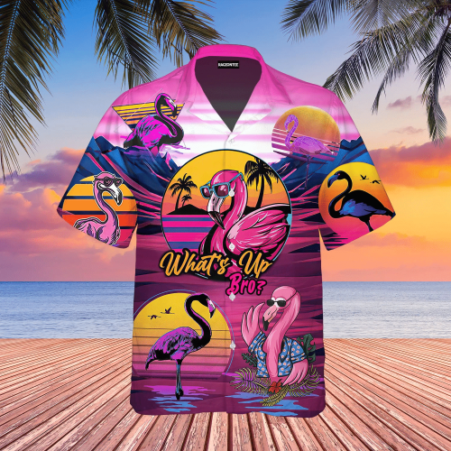 Retro Tropical Flamingo Hawaiian Shirt | For Men & Women | Adult | WT1410