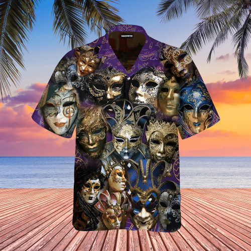 Scary Festival Carnival Mask Hawaiian Shirt | For Men & Women | Adult | WT1121