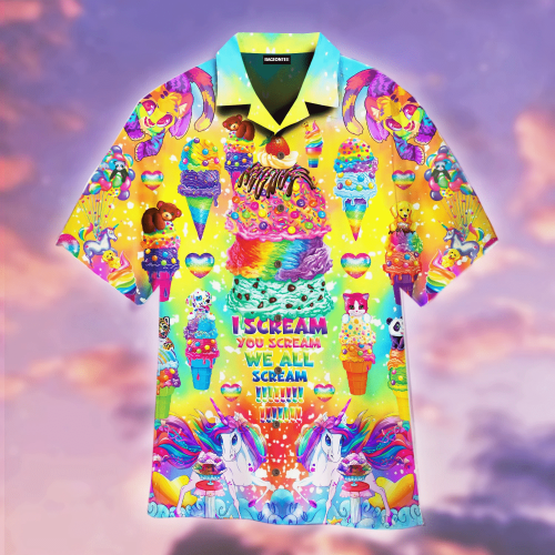 Colorful Rainbow Sweet Ice Cream Hawaiian Shirt | For Men & Women | Adult | WT1166