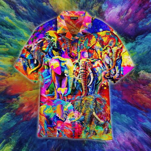 Colorful Elephants Hawaiian Shirt | For Men & Women | Adult | WT1304