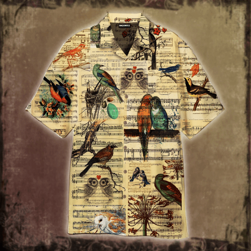 Lovely Birds In Music Sheet Hawaiian Shirt | For Men & Women | Adult | WT1530