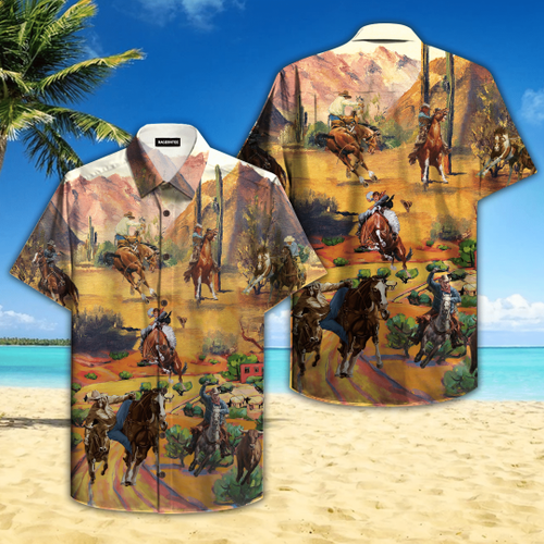 Horse Riding Cowboy Hawaiian Shirt | For Men & Women | Adult | HW4753