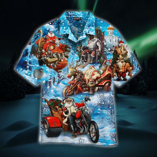 Amazing Santa Biker Christmas Hawaiian Shirt | For Men & Women | Adult | WT1006