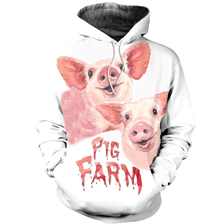 3D ALL OVER PRINTED TWO PIG SHIRTS AND SHORT PG2