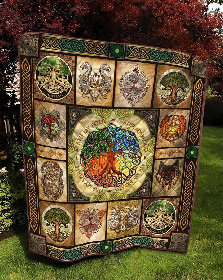 Tree Of Life Norse Mythology Quilt Ann121001