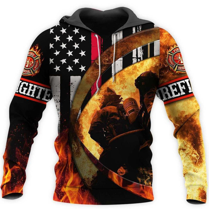 US FIREFIGHTER 3D ALL OVER PRINTED SHIRTS MP792