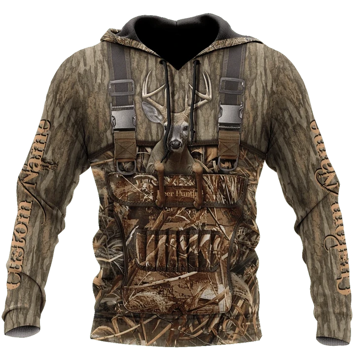 Deer Hunting Personalized Name 3D All Over Printed Shirts