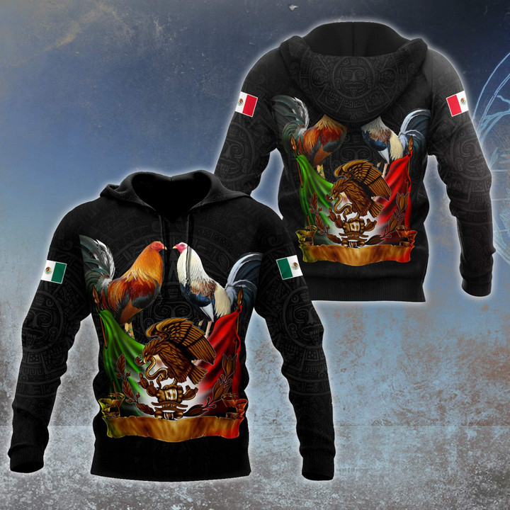 Rooster Mexico 3D All Over Printed Unisex Hoodie