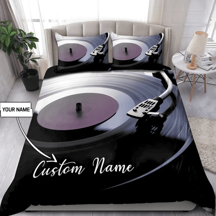 Customize Name Vinyl Record Bedding Set DD10052102