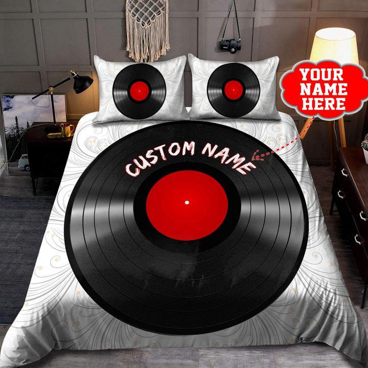 Customize Name Vinyl Record Bedding Set HHT11052105